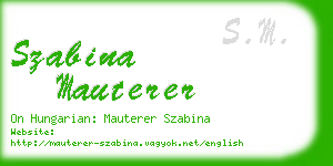 szabina mauterer business card